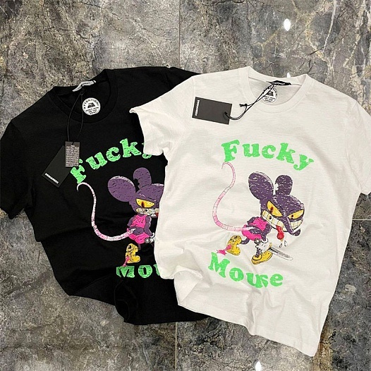 Мужская белая футболка Dsquared2 Mouse   