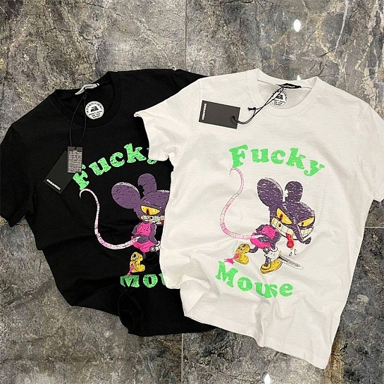 Мужская белая футболка Dsquared2 Mouse