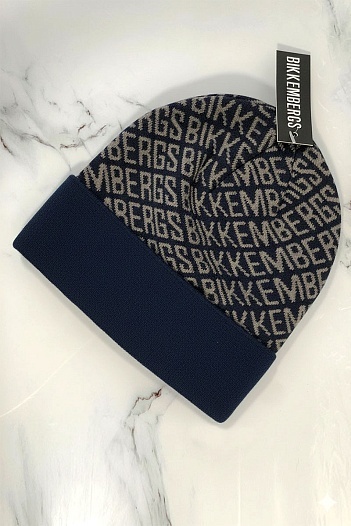 Тёмно-синяя мужская шапка Bikkembergs   
