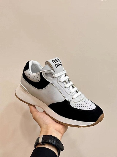 Женские кроссовки MIU MIU Premium - Grey / Black   