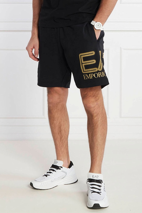 Мужские чёрные шорты Emporio Armani 7