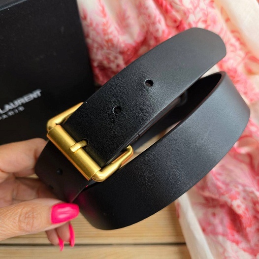 Женский кожаный ремень Yves Saint Laurent (длина  85 / 90 см)   