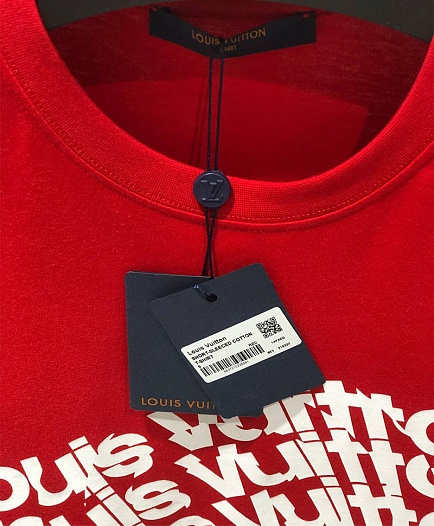 Футболка красного цвета Louis Vuitton Ski logo-print   