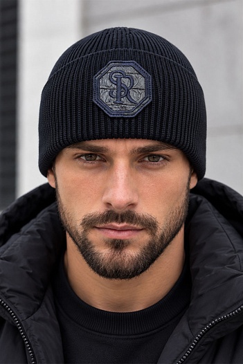 Шапка Stefano Ricci logo-embroidered - Navy   