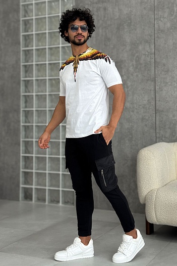 Белая футболка Marcelo Burlon County of Milan Solfolk Wings   