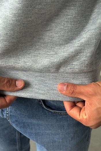 Мужской свитшот Hermes серого цвета   