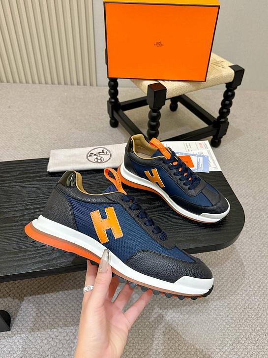 Мужские комбинированные кроссовки Hermes