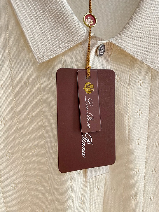 Мужское бежевое поло Loro Piana premium