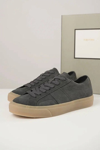 Замшевые кроссовки Tom Ford Cambridge - Grey   