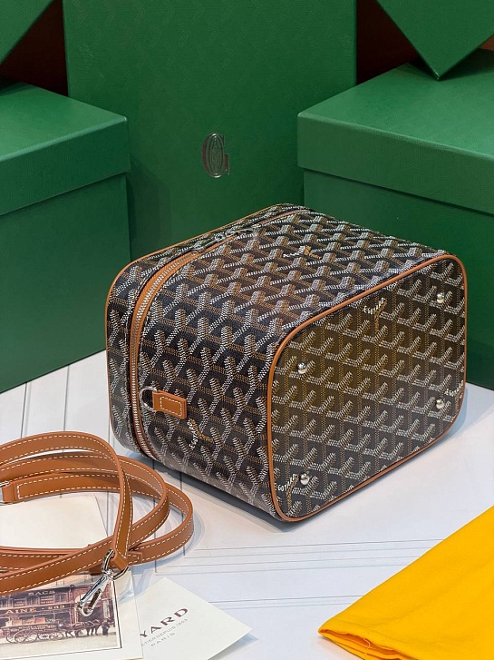 Кожаная сумка Goyard Muse Vanity Case ​premium 20x16x14 см