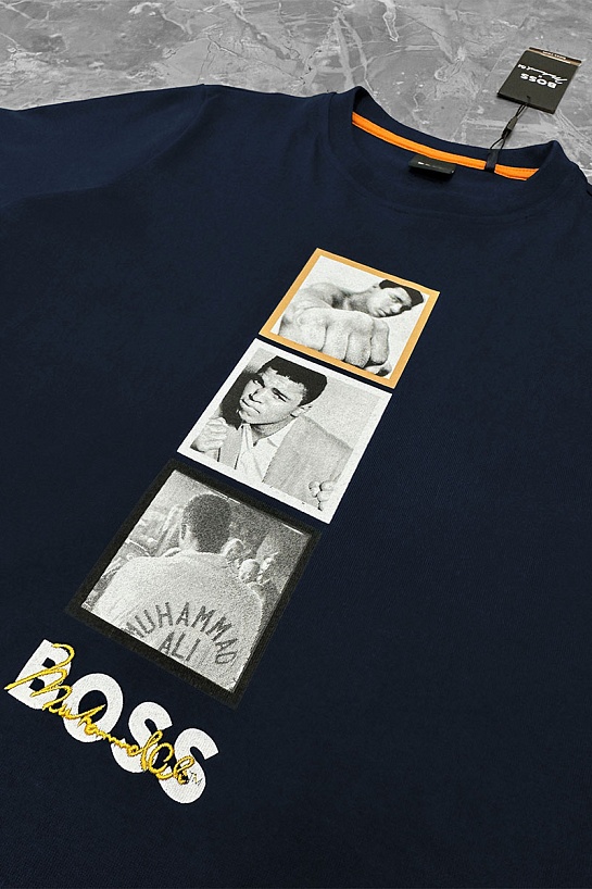 Тёмно-синяя футболка Hugo Boss Muhammad Ali