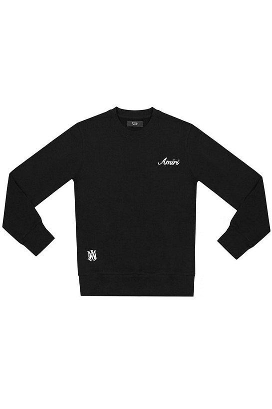 Мужской чёрный свитшот Amiri script embroidery