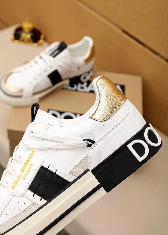 Женские кожаные кроссовки Dolce & Gabbana