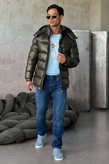 Куртка зелёного цвета Polo Ralph Lauren pony-embroidered   