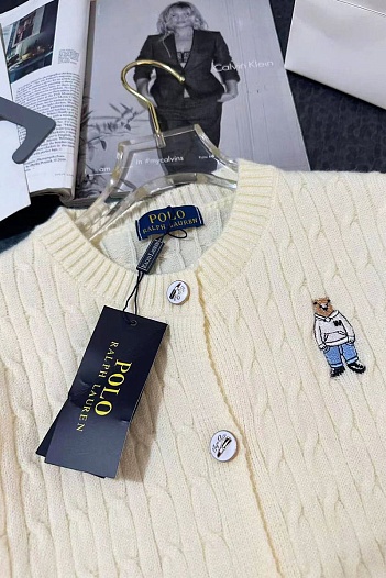 Женский бежевый кардиган Polo Ralph Lauren "Bear"   