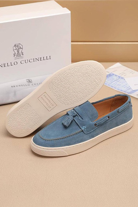 Мужские замшевые лоферы Brunello Cucinelli