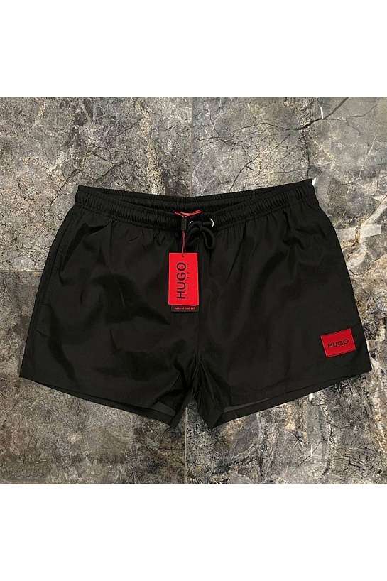 Мужские чёрные шорты Hugo Boss classic badge