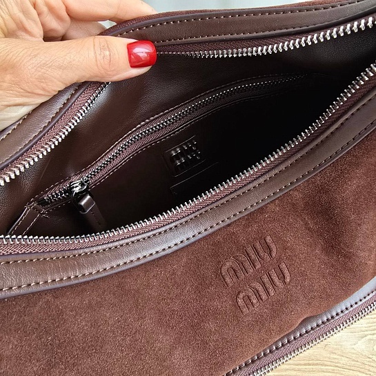 Женская замшевая сумка MIU MIU 34x23 см