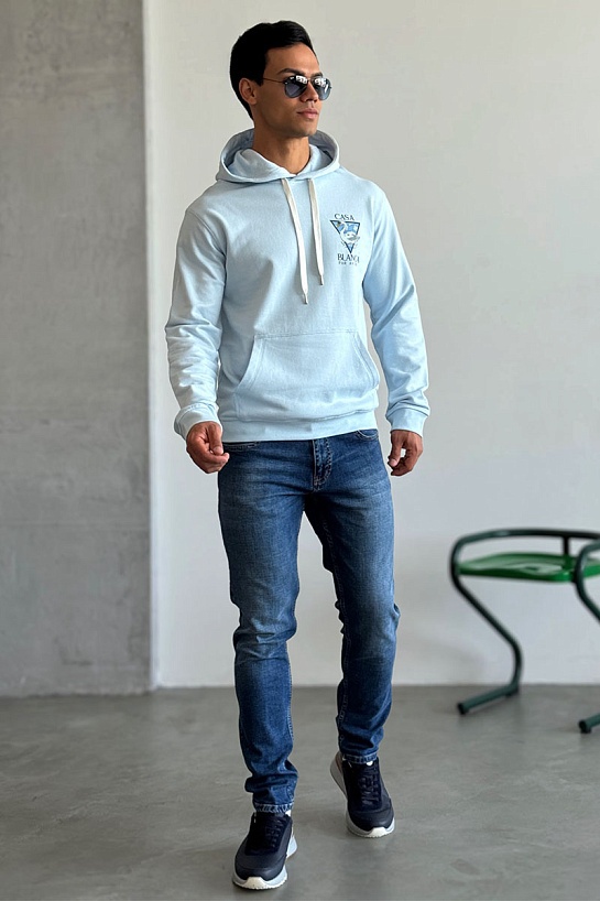 Мужское голубое худи Casablanca Par Avion