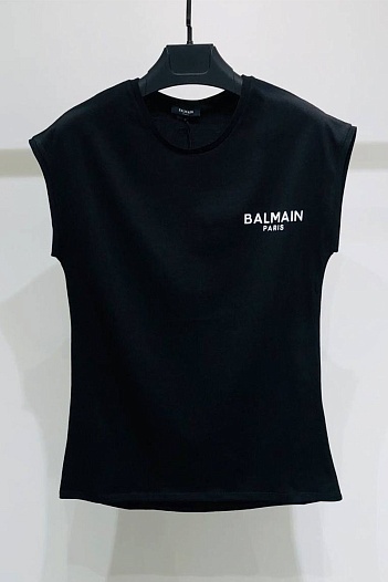 Женская футболка Balmain Paris - Black   