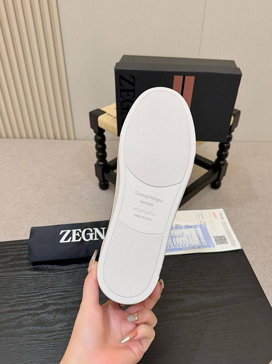 Мужские кроссовки Ermenegildo Zegna Triple Stitch - Black