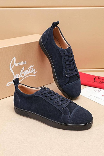 Замшевые кроссовки Christian Louboutin Louis Junior   