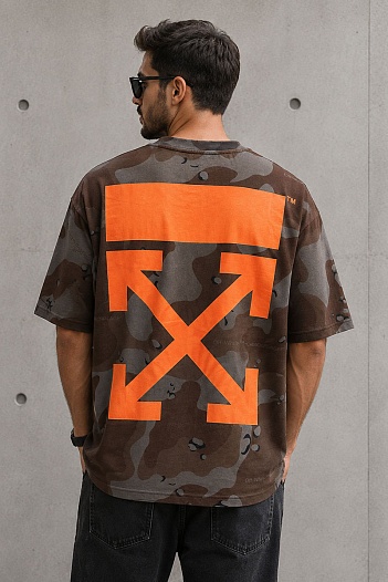 Оверсайз футболка Off-White Arrows Camo   