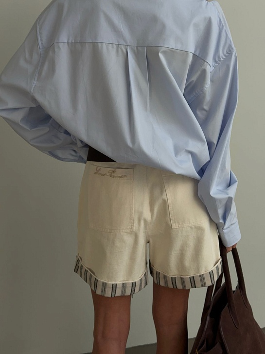 Женские бежевые шорты Loro Piana