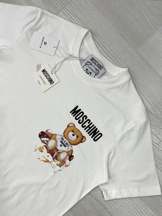 Мужская чёрная футболка Moschino Teddy Bear