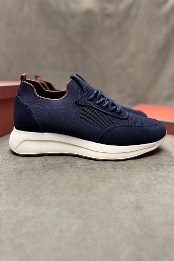 Мужские кроссовки Loro Piana knitted - Navy   
