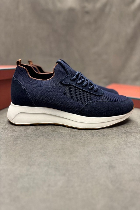 Мужские кроссовки Loro Piana knitted - Navy