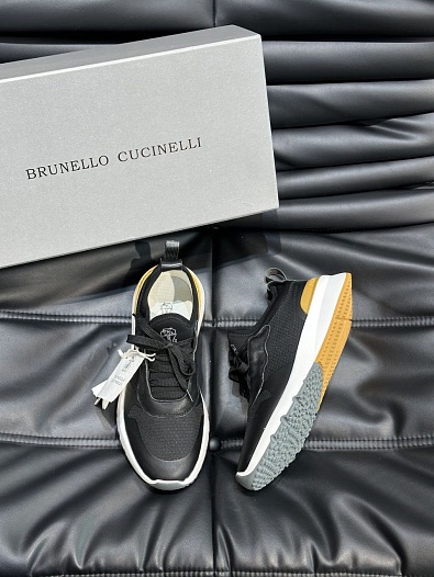 Комбинированные кроссовки Brunello Cucinelli panelled-design - Black   