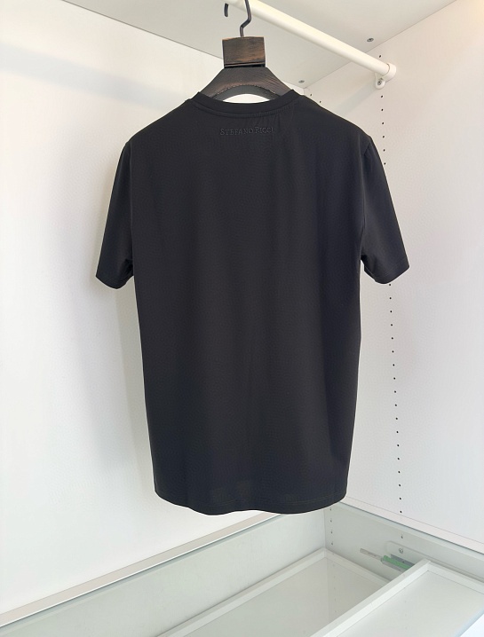 Чёрная футболка Stefano Ricci Premium 