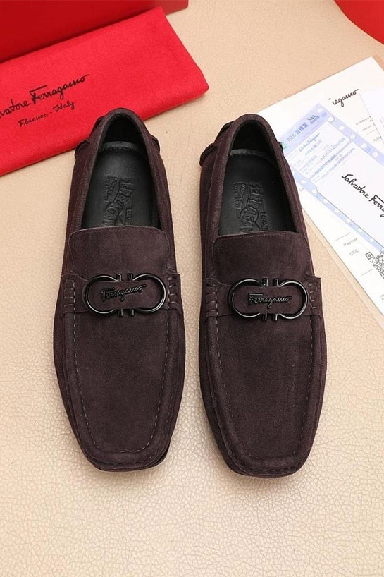 Мужские замшевые мокасины Salvatore Ferragamo