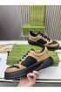 Мужские кожаные кроссовки Gucci - Beige / Black