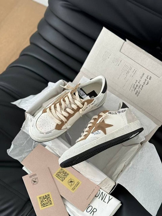 Женские кожаные кроссовки Golden Goose Super Star premium