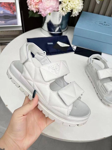 Женские сандалии Prada Monolith - White   