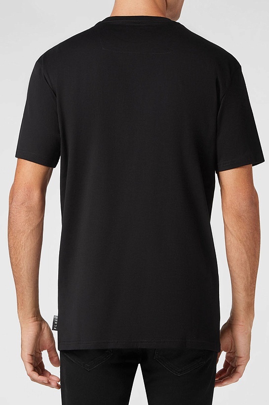 Футболка чёрного цвета Philipp Plein logo-plaque