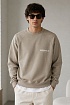 Бежевый свитшот Fear Of God Essentials Flocked Logo
