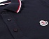 Мужское поло серого цвета Moncler logo-patch