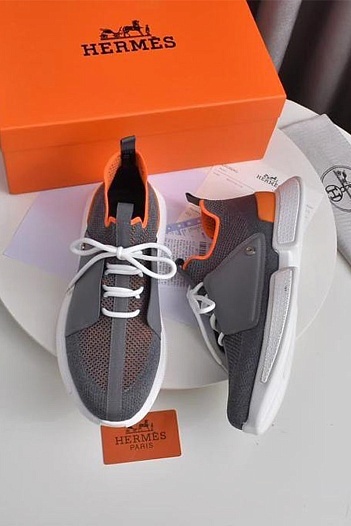 Мужские текстильные кроссовки Hermes Expert - Grey   