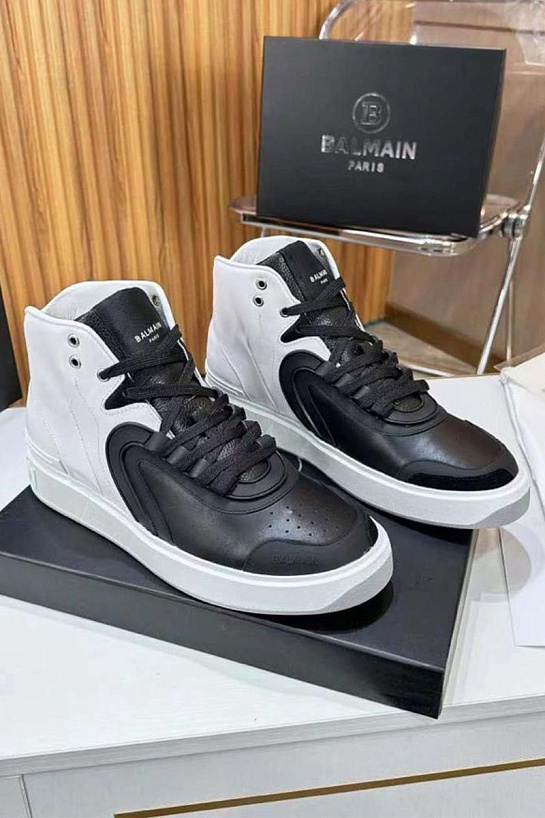 Кроссовки Balmain B-Skate High-Top - Black / White