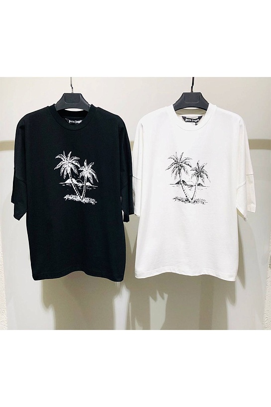 Оверсайз футболка Palm Angels "Sunset Palms" - Black