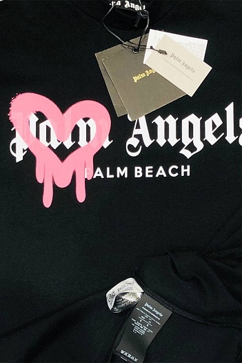 Оверсайз футболка Palm Angels Heart Sprayed Palm Beach   