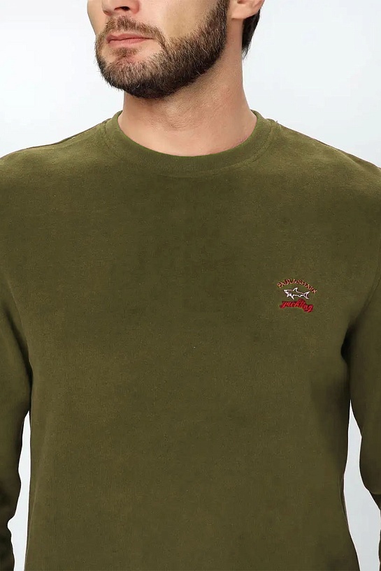 Мужской зелёный свитшот Paul & Shark