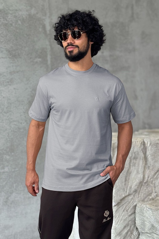Мужская серая футболка Loro Piana