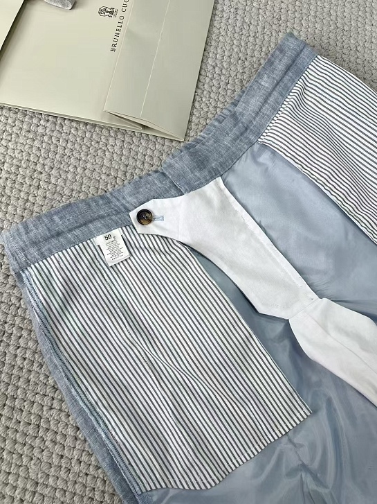 Льняные брюки Brunello Cucinelli Premium - Blue