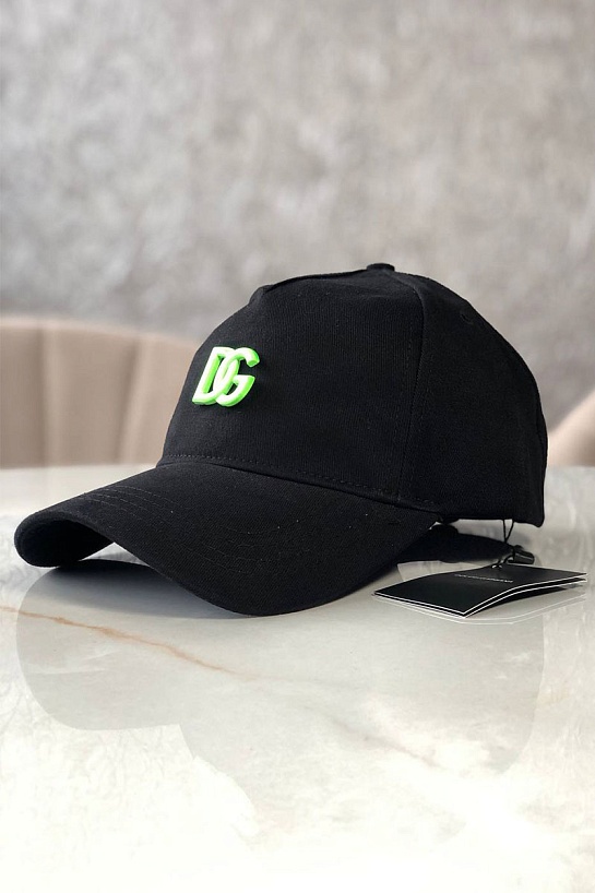 Мужская чёрная бейсболка Dolce&Gabbana logo plaque