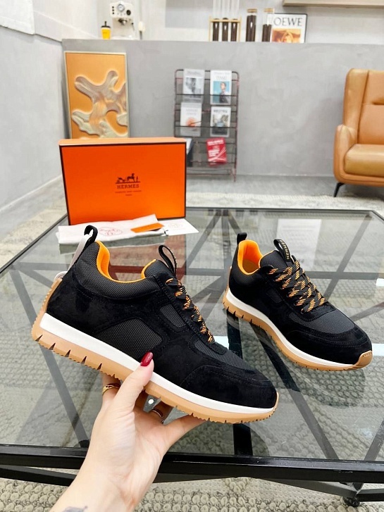 Мужские комбинированные кроссовки Hermes