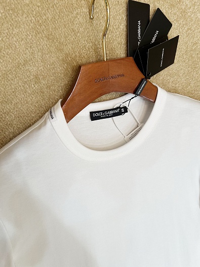 Мужская белая футболка Dolce & Gabbana Premium   